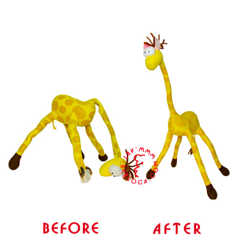 Repair plush giraffe.