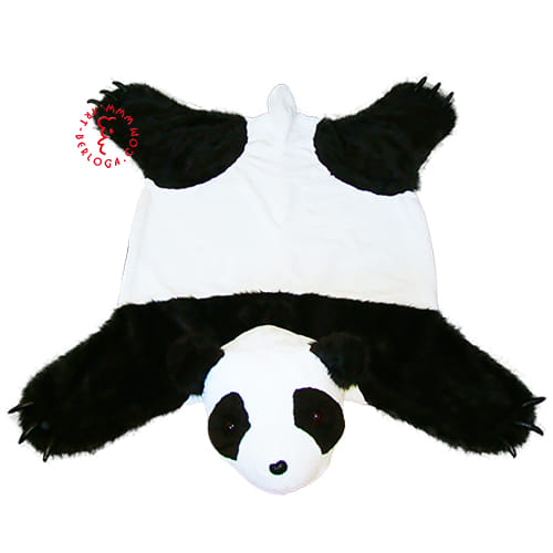 Plush panda decorative rug