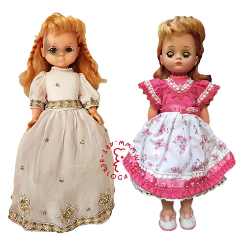 New makeup and dress doll