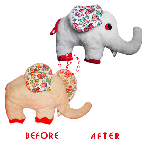 Реставрация мягкой игрушки слоника